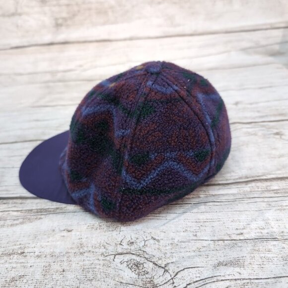 Vintage Columbia fleece Aztec ski hat baseball cap S/M made in USA - Picture 5 of 7